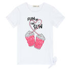 Girls White & Pink Skirt Set, 1, hi-res